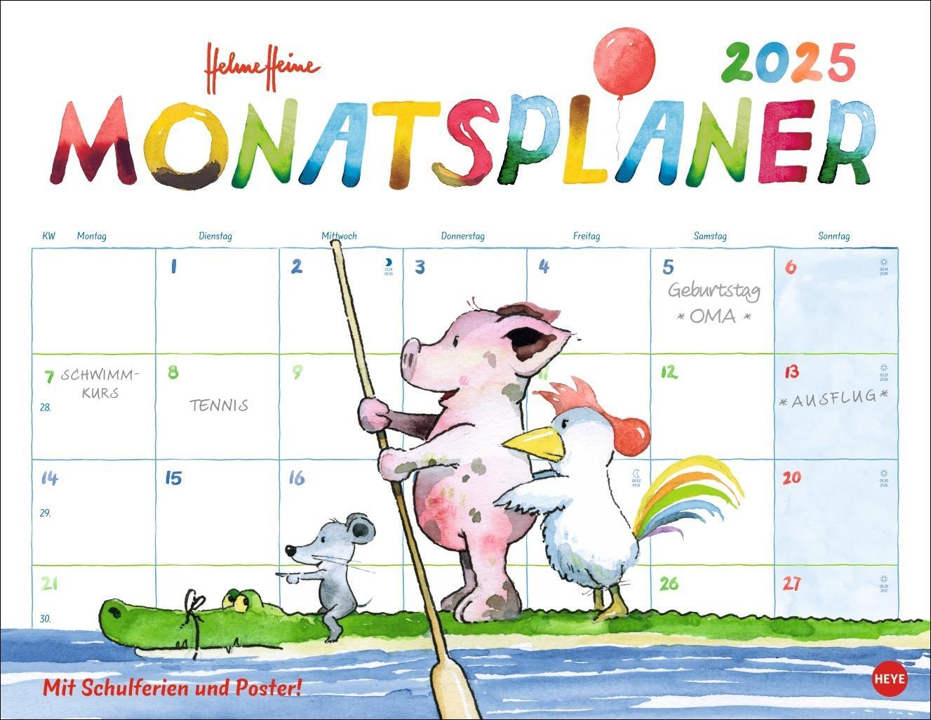 Cover: 9783756405237 | Helme Heine: Monatsplaner 2025 | Helme Heine | Kalender | 15 S. | 2025