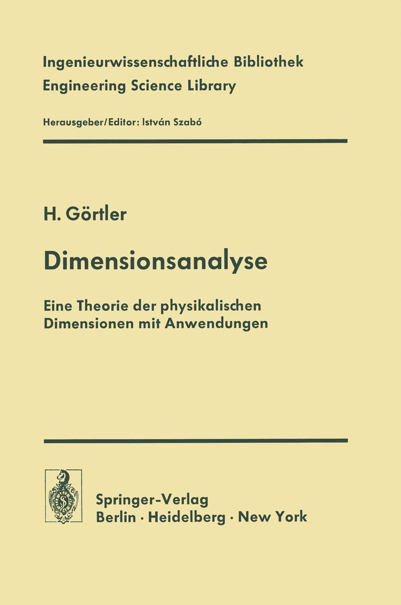 Cover: 9783642808739 | Dimensionsanalyse | H. Görtler | Taschenbuch | x | Deutsch | 2011