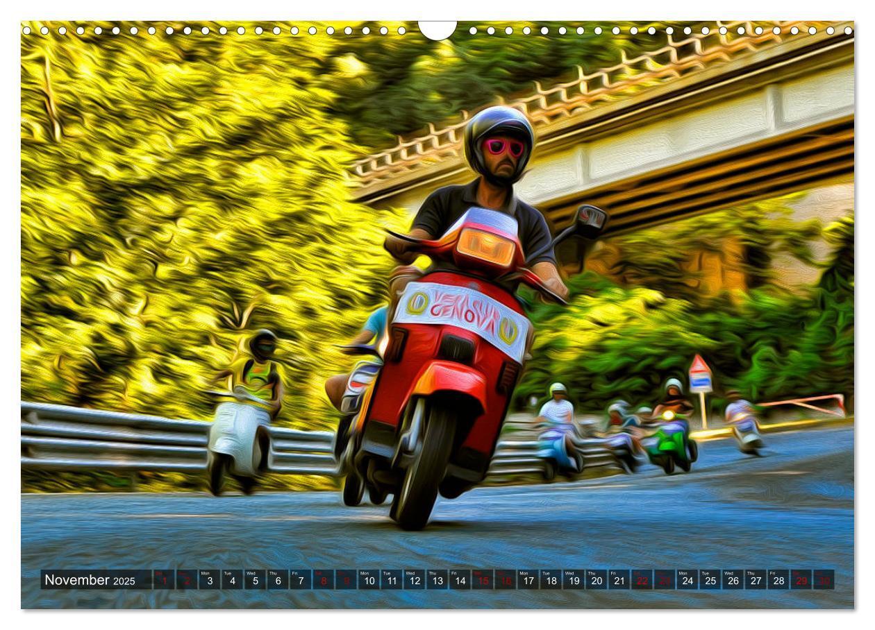 Bild: 9781325949076 | Low-angle shots of scooters (Wall Calendar 2025 DIN A3 landscape),...