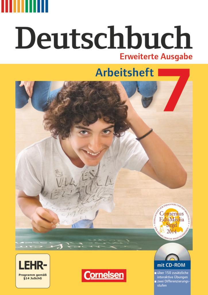 Cover: 9783060629541 | Deutschbuch 7. Schuljahr. Erweiterte Ausgabe - Arbeitsheft mit...