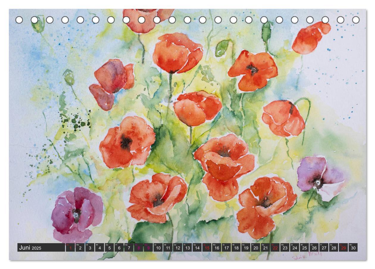 Bild: 9783435311460 | Blumenbilder in Aquarell (Tischkalender 2025 DIN A5 quer), CALVENDO...