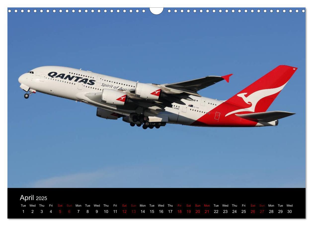 Bild: 9781325946358 | A380 SuperJumbo (Wall Calendar 2025 DIN A3 landscape), CALVENDO 12...