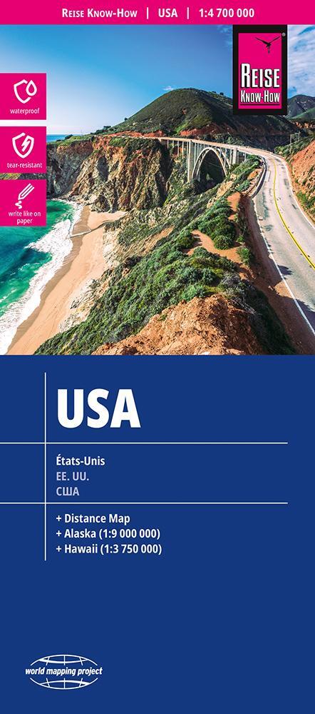 Cover: 9783831772995 | Reise Know-How Landkarte USA 1 : 4.700.000 | (Land-)Karte | 2 S.