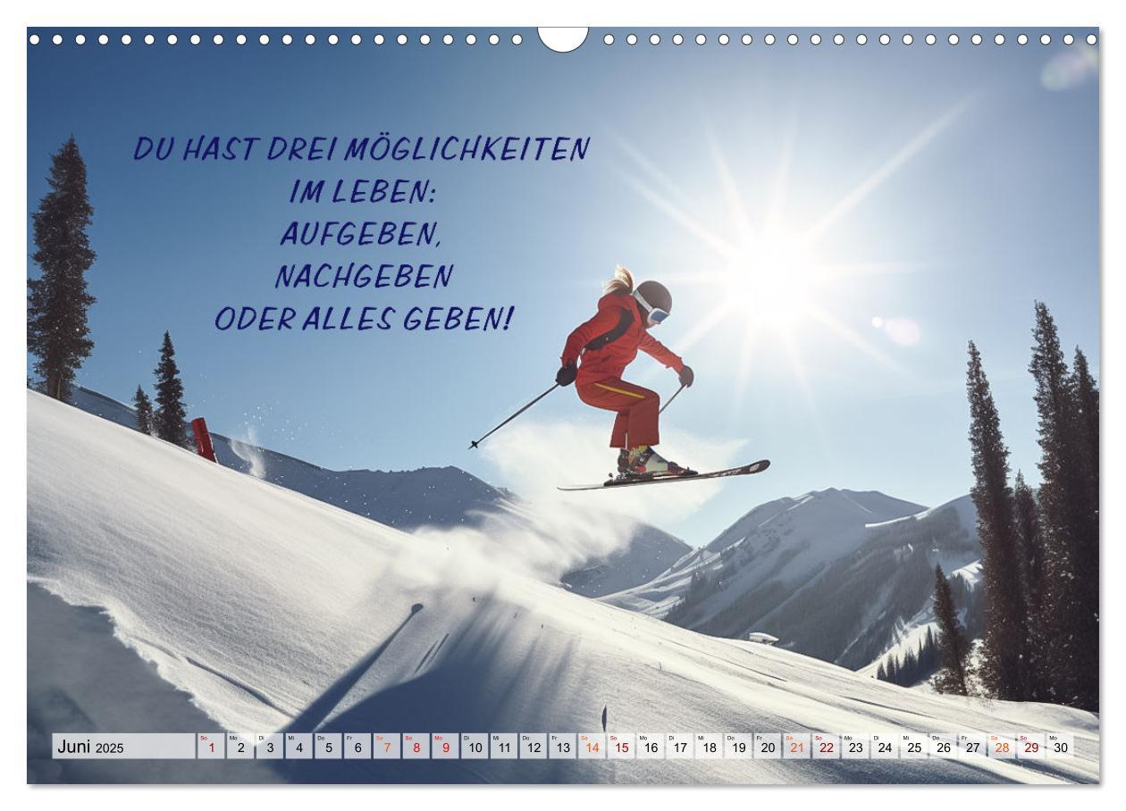 Bild: 9783383908330 | Motivation und Ski (Wandkalender 2025 DIN A3 quer), CALVENDO...