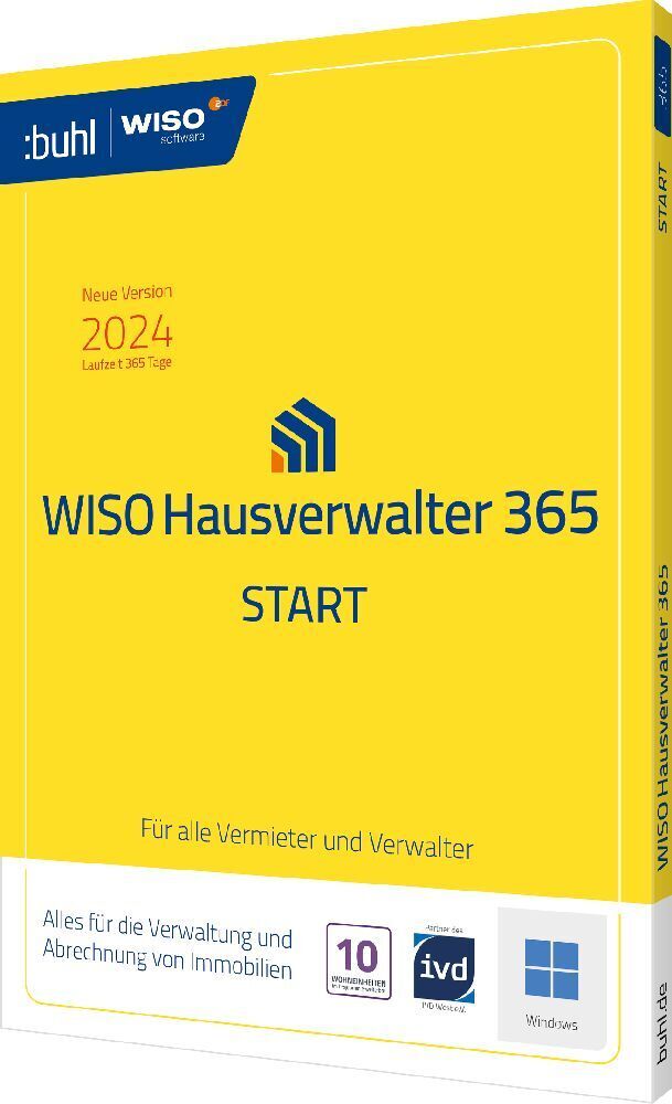 Bild: 4011282005252 | WISO Hausverwalter 365 Start, 1 CD-ROM | CD-ROM | 327 MB | Deutsch
