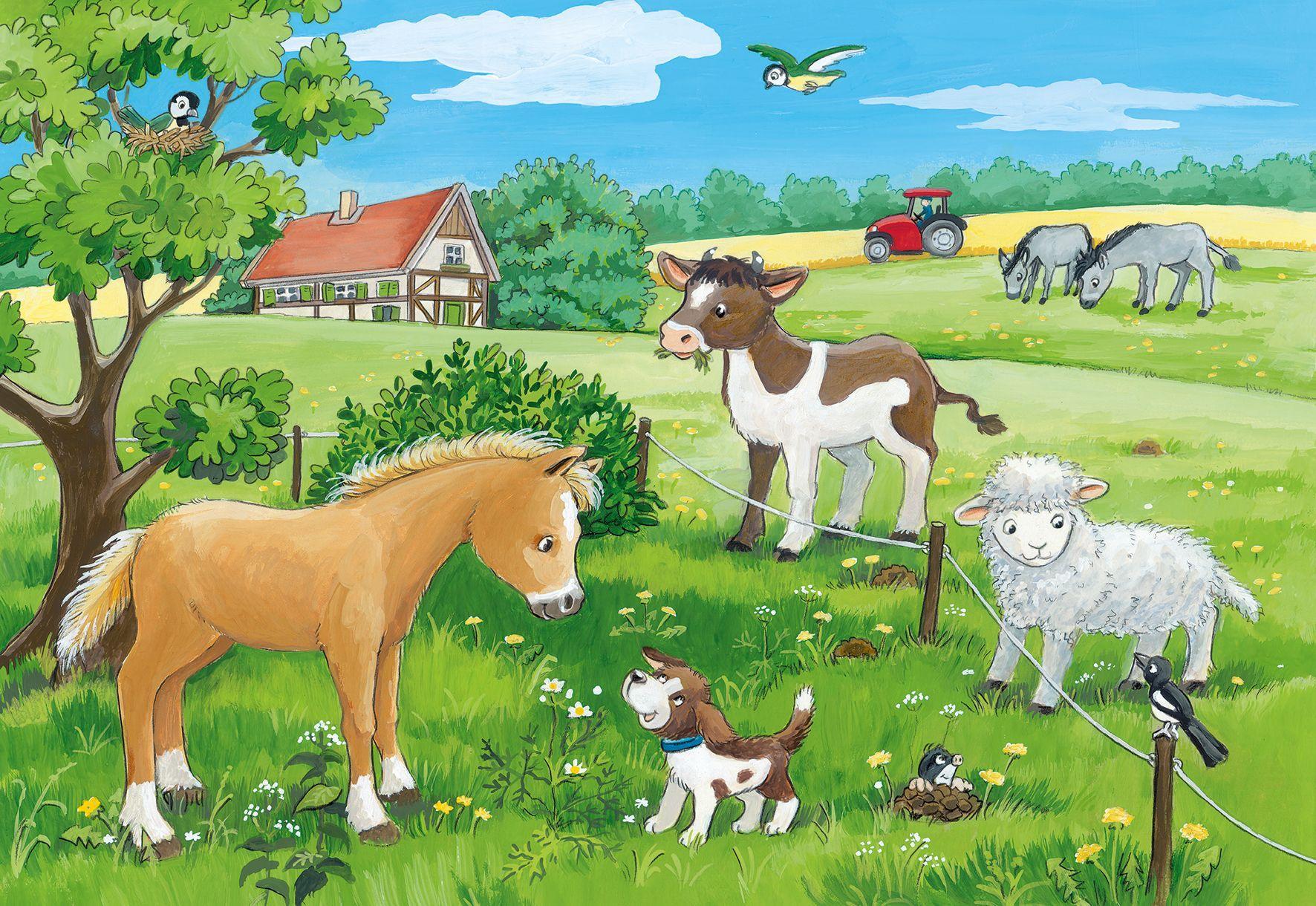 Bild: 4005556075829 | Tierkinder auf dem Land. Puzzle 2 x 12 Teile | Spiel | 07582 | Deutsch