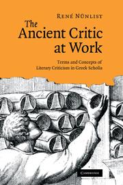 Cover: 9781107403048 | The Ancient Critic at Work | Ren N. Nlist (u. a.) | Taschenbuch | 2011