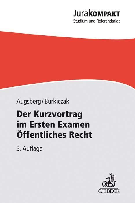 Cover: 9783406725630 | Der Kurzvortrag im Ersten Examen - Öffentliches Recht | Taschenbuch