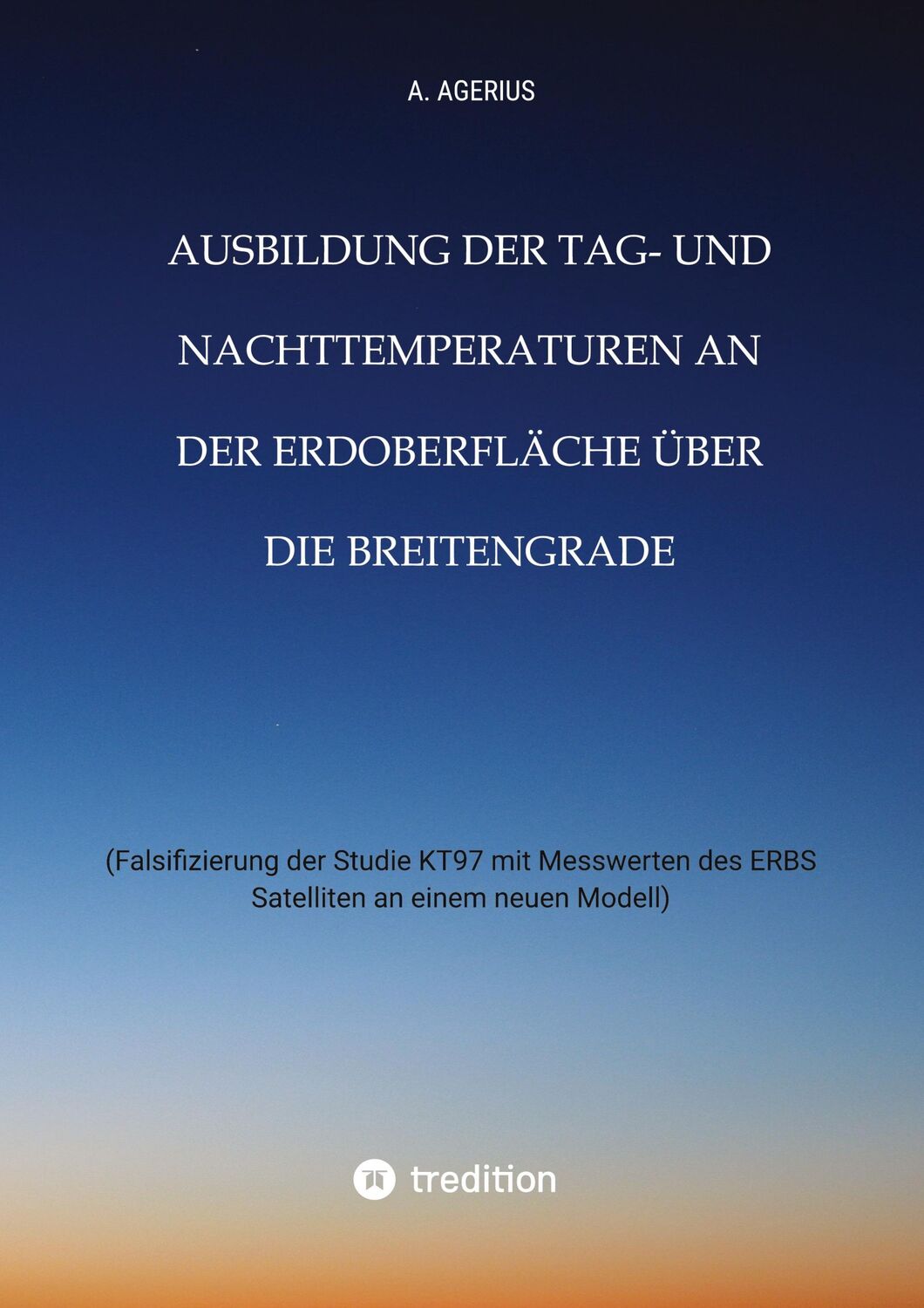 Cover: 9783347950399 | Ausbildung der Tag- und Nachttemperaturen an der Erdoberfläche über...