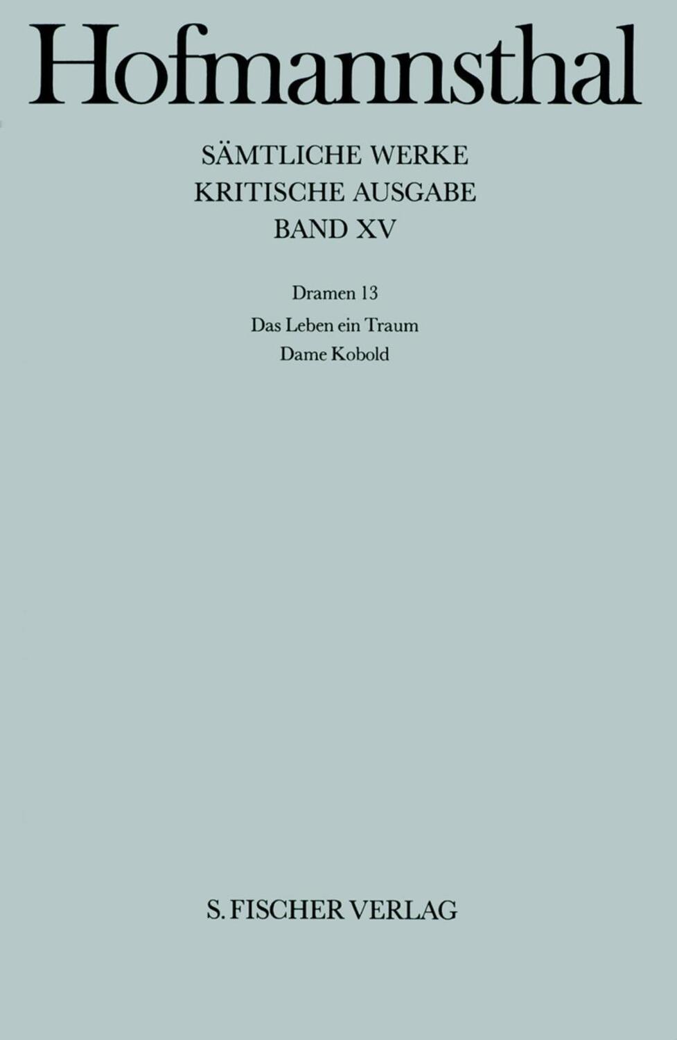 Cover: 9783107315154 | Dramen 13 | Hugo von Hofmannsthal | Buch | 350 S. | Deutsch | 1990