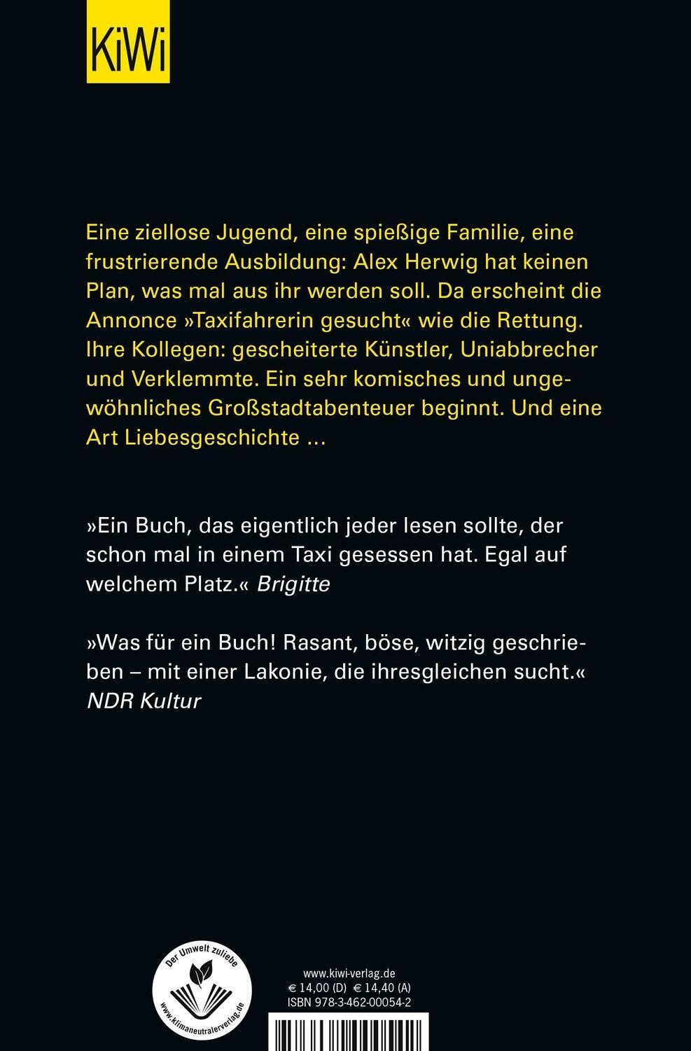 Rückseite: 9783462000542 | Taxi | Roman | Karen Duve | Taschenbuch | 308 S. | Deutsch | 2022