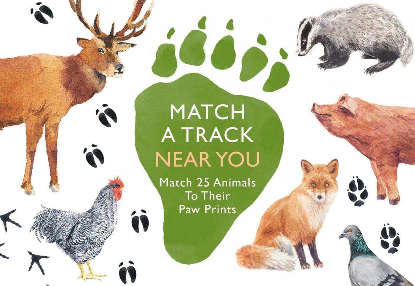 Cover: 9780857829511 | Match a Track Near You | Match 25 Animals to Their Paw Prints | Box