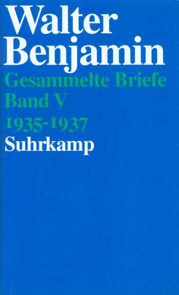 Cover: 9783518582763 | 1935-1937 | Walter Benjamin | Buch | Suhrkamp | EAN 9783518582763