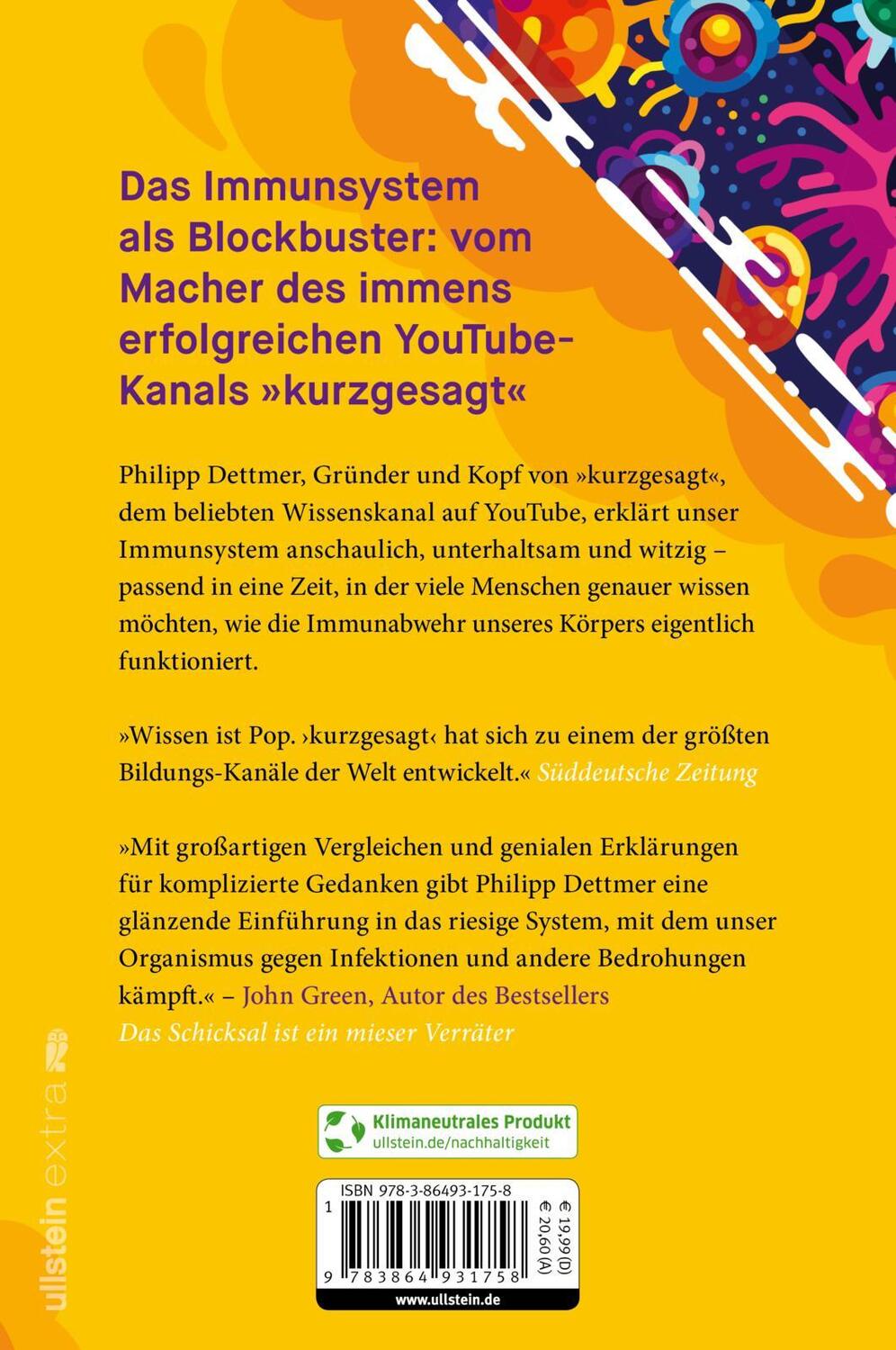 Rückseite: 9783864931758 | Immun | Philipp Dettmer | Taschenbuch | 432 S. | Deutsch | 2021