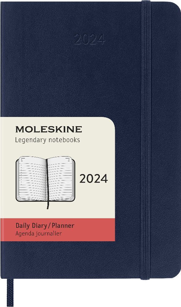 Bild: 8056598856569 | Moleskine 12 Monate Tageskalender 2024, Pocket/A6, Saphir | Buch