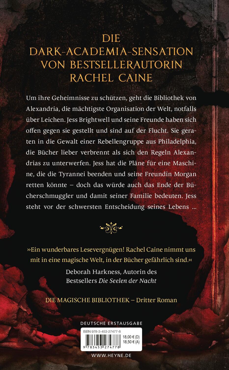 Bild: 9783453274778 | Asche und Feder - Magische Bibliothek | Rachel Caine | Buch | 464 S.