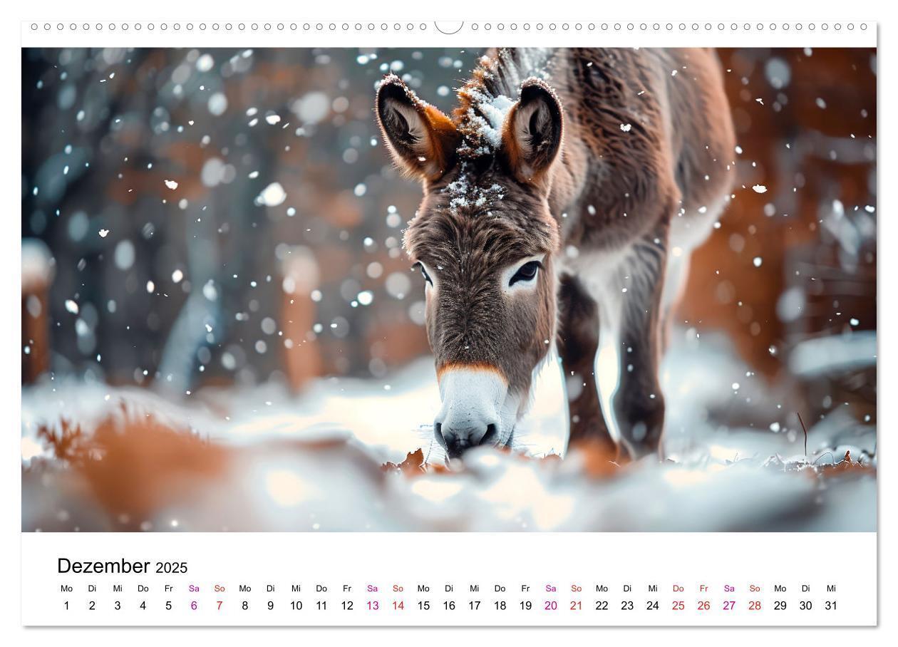 Bild: 9783457215272 | Esel - neugierige Typen (Wandkalender 2025 DIN A2 quer), CALVENDO...