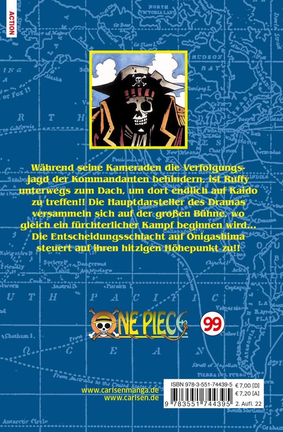 Rückseite: 9783551744395 | One Piece 99 | Piraten, Abenteuer und der größte Schatz der Welt!
