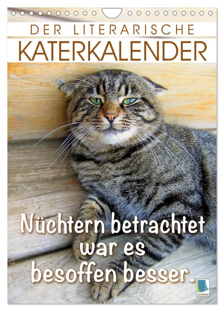 Cover: 9783675516199 | Der literarische Katerkalender (Wandkalender 2024 DIN A4 hoch),...