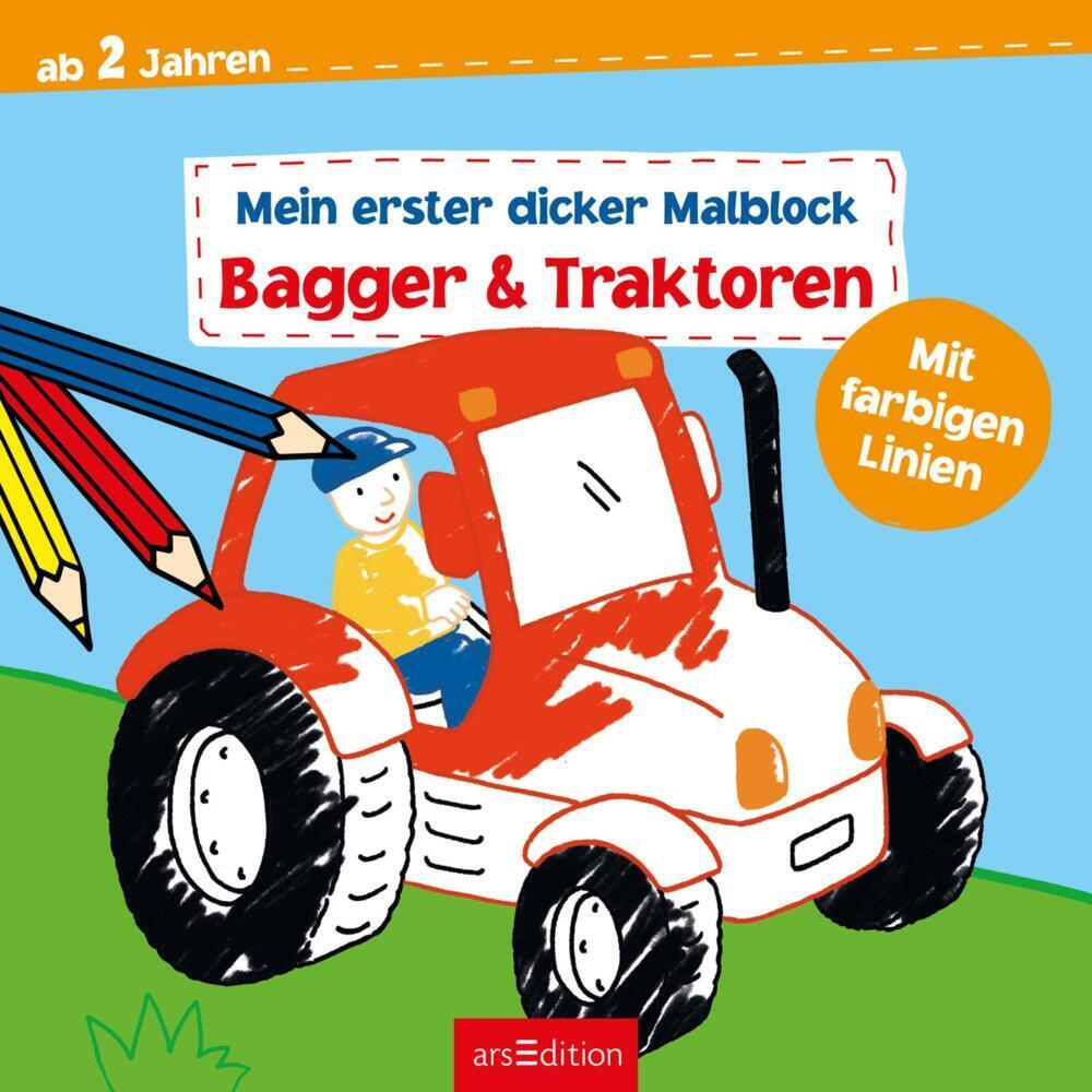 Cover: 9783845847023 | Mein erster dicker Malblock - Bagger &amp; Traktoren | Beurenmeister