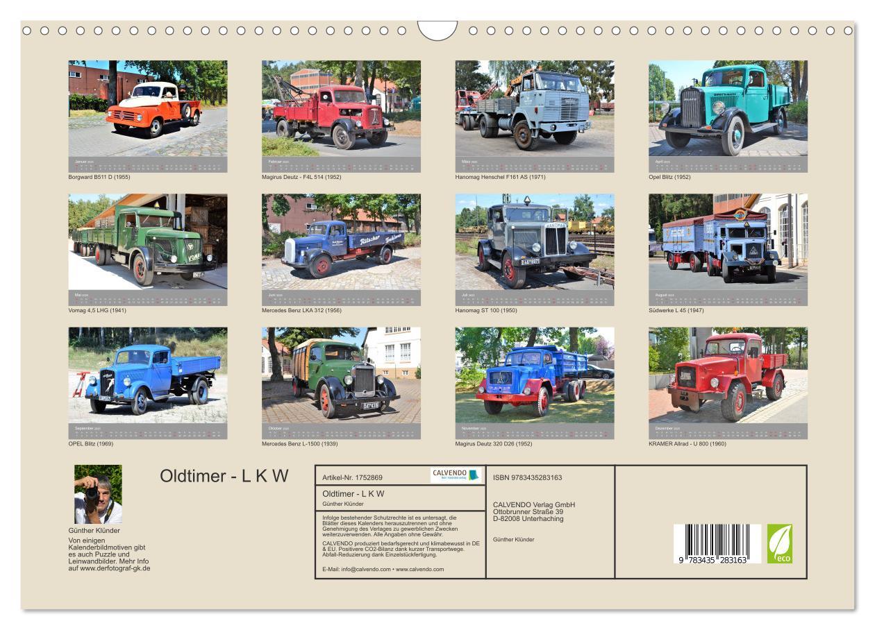 Bild: 9783435283163 | Oldtimer - L K W (Wandkalender 2025 DIN A3 quer), CALVENDO...