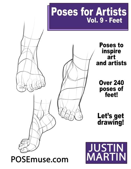 Cover: 9781737793731 | Poses for Artists Volume 9 Feet | Justin R Martin | Taschenbuch | 2023