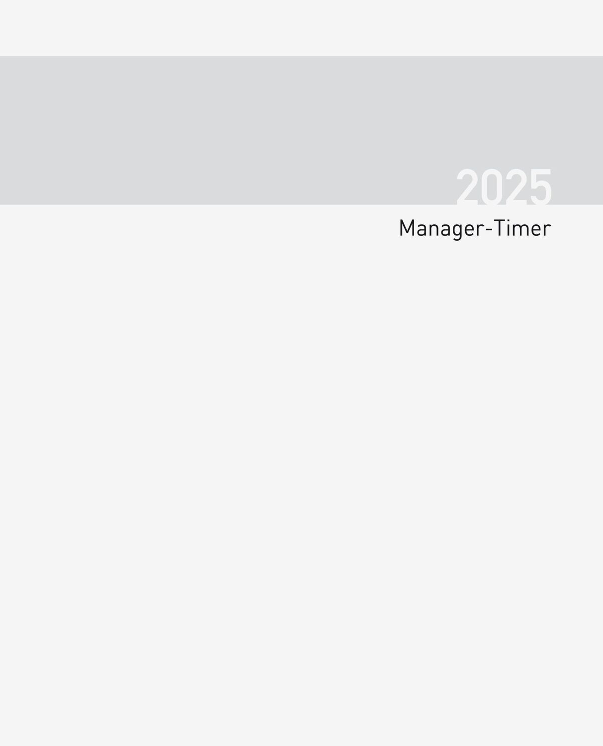 Cover: 9783731878667 | Buchkalender Manager-Timer Einlage 2025 | Verlag Korsch | Kalender