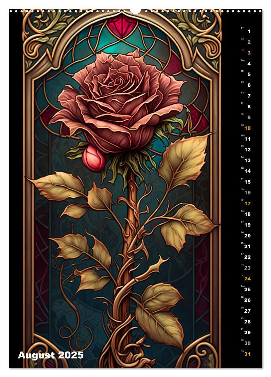 Bild: 9783435873869 | Jugendstil Blumen (Wandkalender 2025 DIN A2 hoch), CALVENDO...