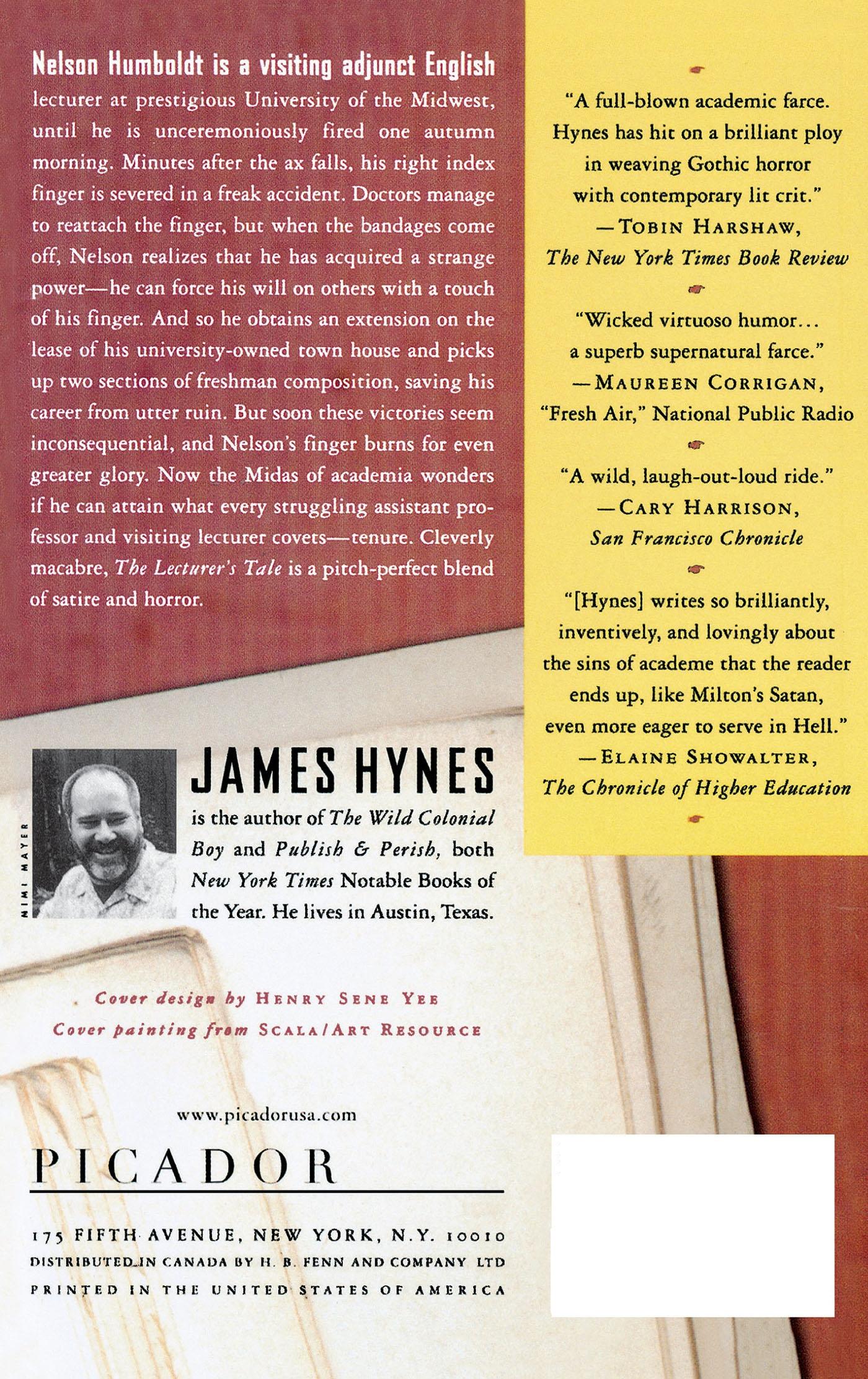 Rückseite: 9780312287719 | The Lecturer's Tale | James Ma Hynes | Taschenbuch | Englisch | 2002