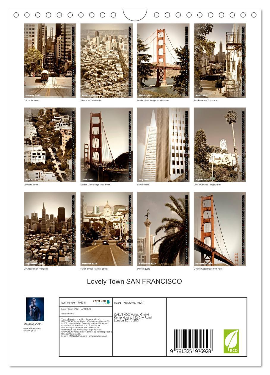 Bild: 9781325976928 | Lovely Town SAN FRANCISCO (Wall Calendar 2025 DIN A4 portrait),...