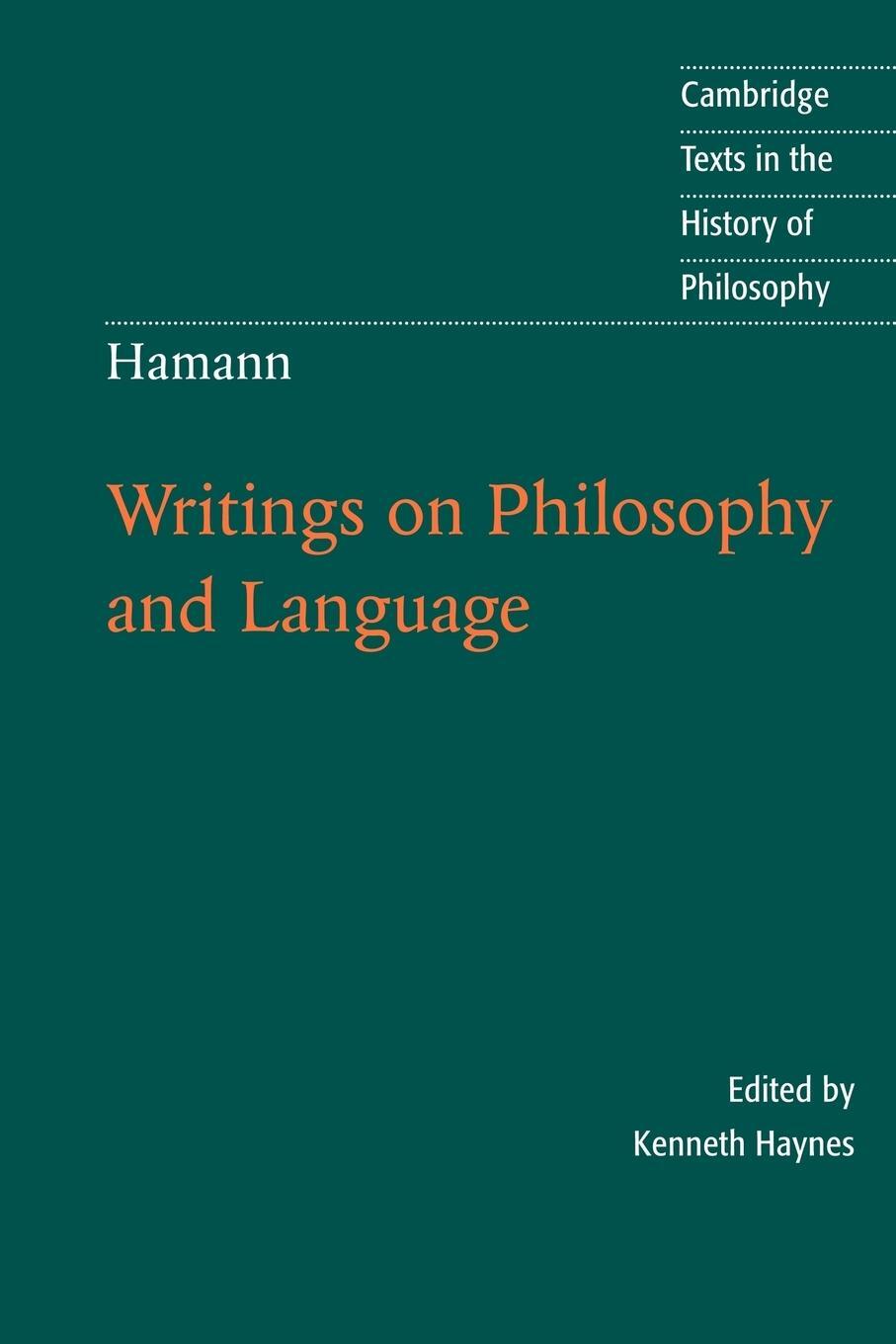 Cover: 9780521520676 | Hamann | Writings on Philosophy and Language | Johann Georg Hamann
