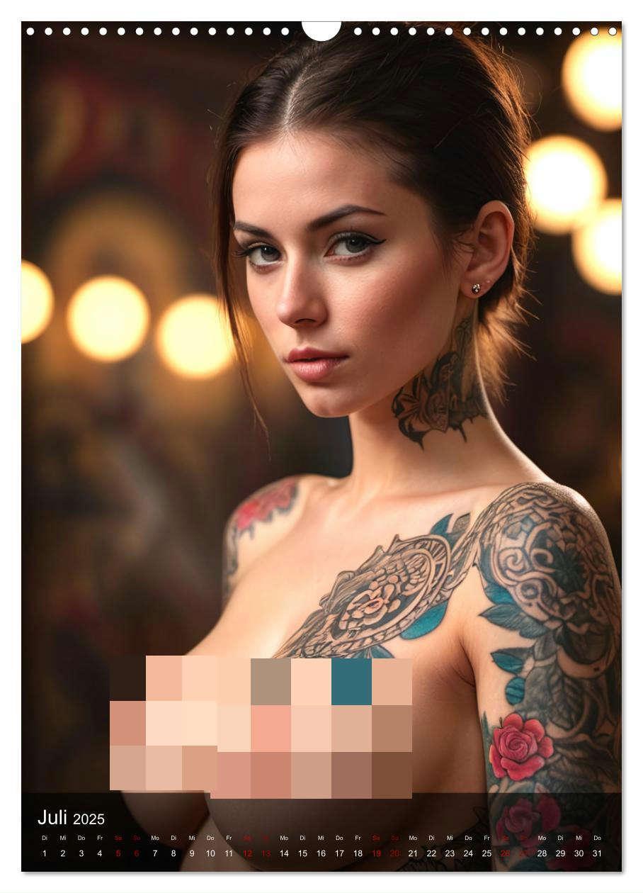 Bild: 9783383817533 | Tattoo Queens (Wandkalender 2025 DIN A3 hoch), CALVENDO Monatskalender