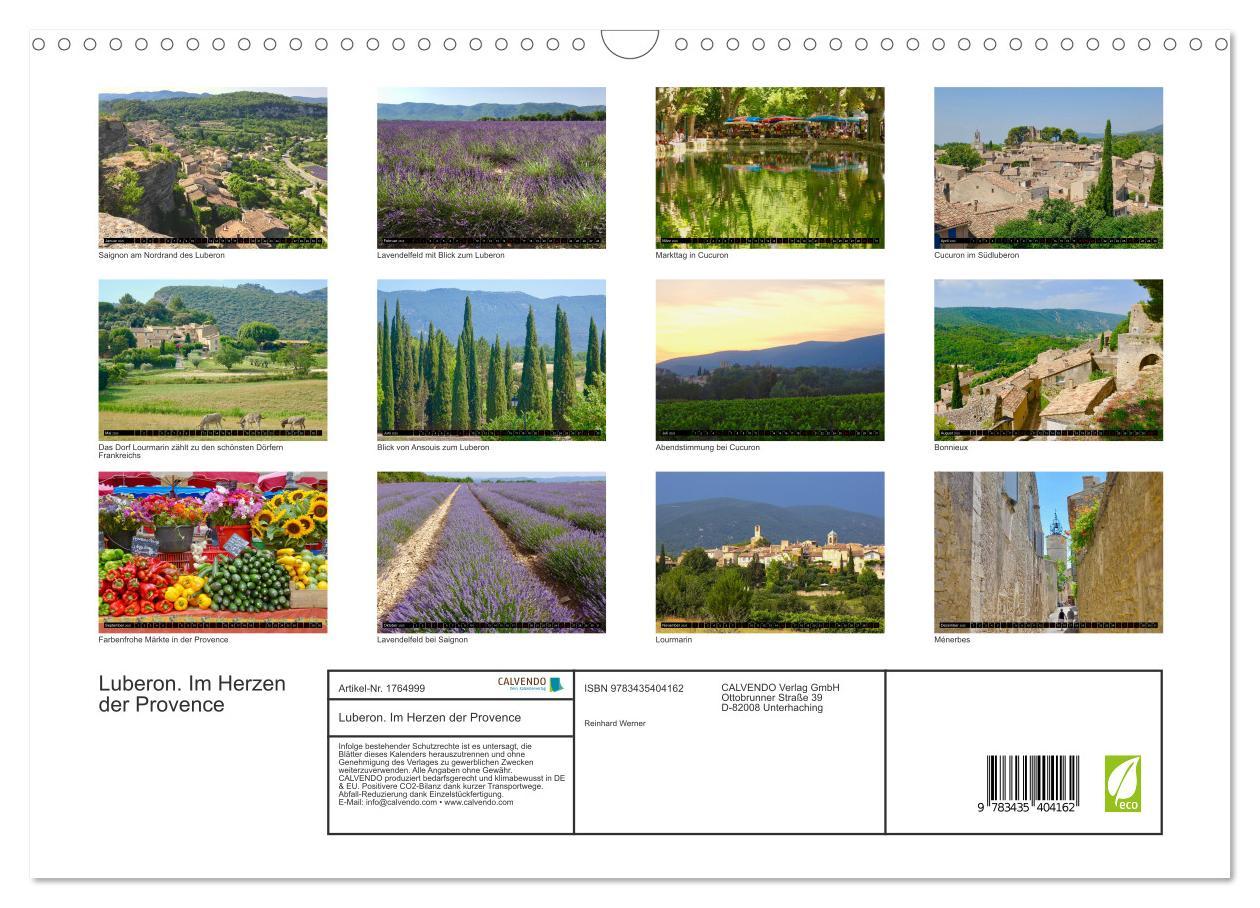 Bild: 9783435404162 | Luberon. Im Herzen der Provence (Wandkalender 2025 DIN A3 quer),...