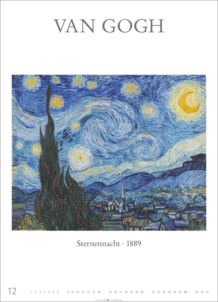 Bild: 9783839901502 | Poster Art Kalender 2025 - Monet Van Gogh Matisse Kandinsky | Kalender