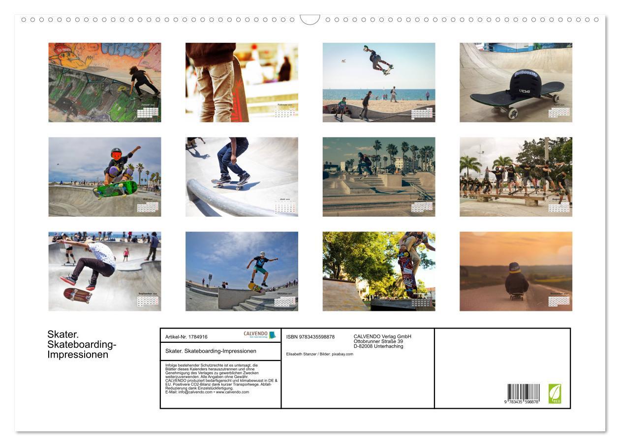 Bild: 9783435598878 | Skater. Skateboarding-Impressionen (Wandkalender 2025 DIN A2 quer),...