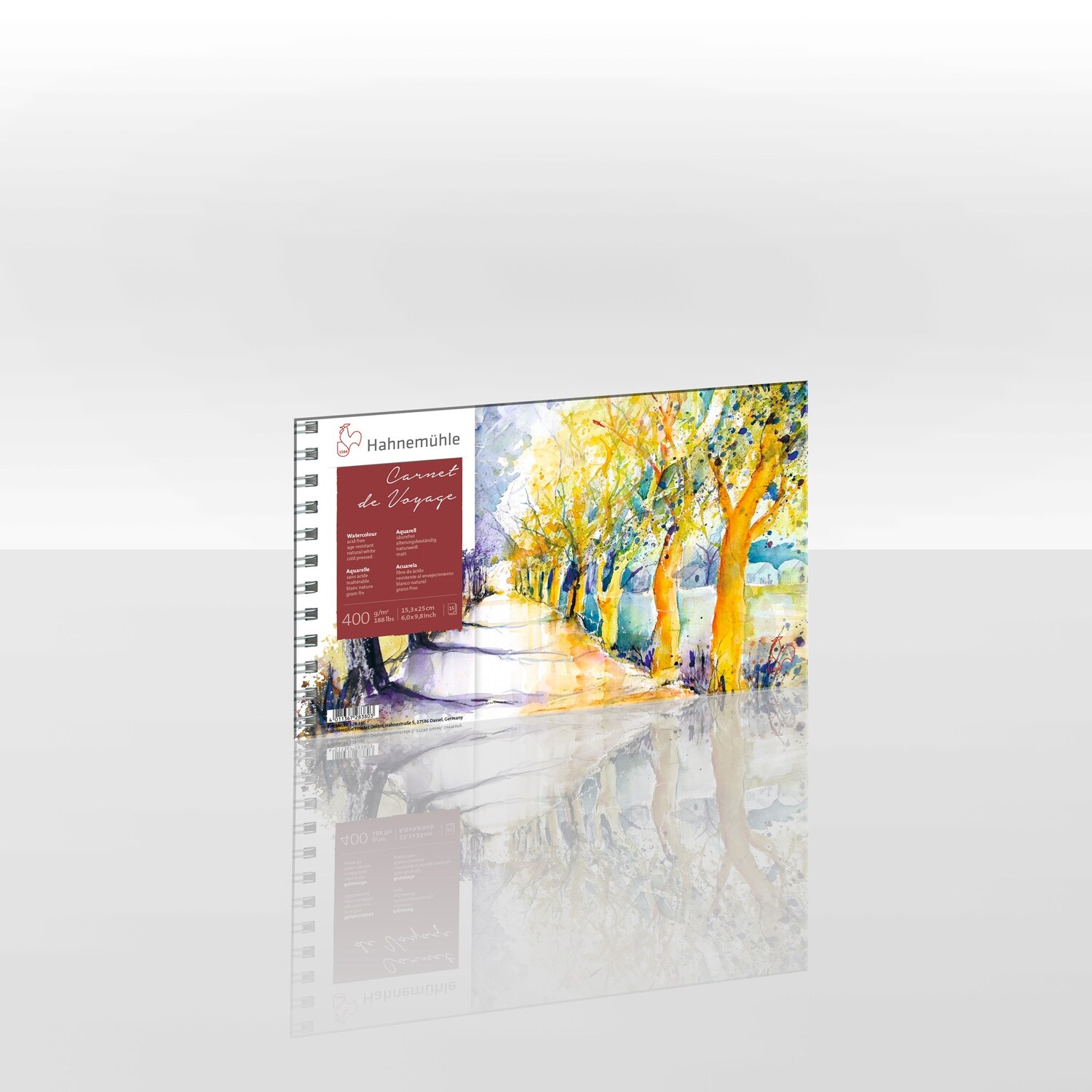 Cover: 4011367283803 | Hahnemühle Papier Carnet de Voyage, 15,3 x 25 cm Querformat, 400 g/m²