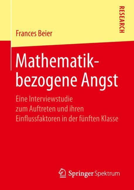 Cover: 9783658246266 | Mathematikbezogene Angst | Frances Beier | Taschenbuch | Paperback
