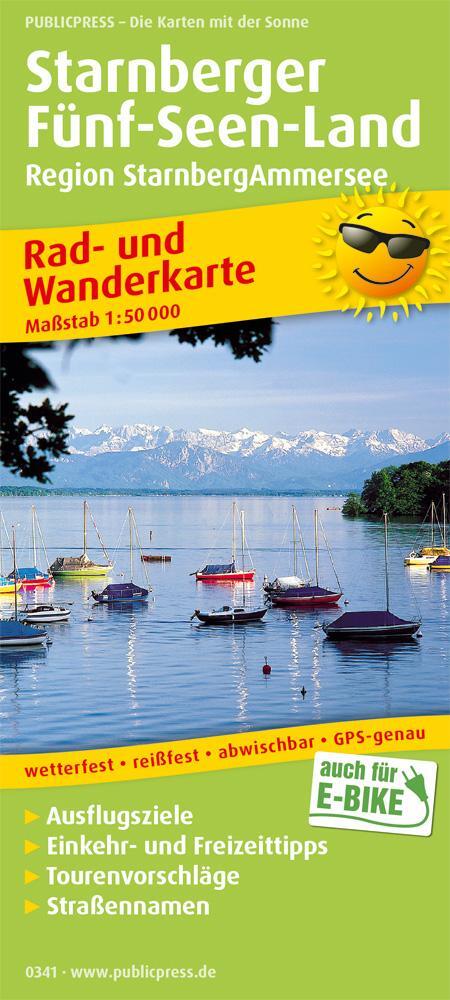 Cover: 9783747303412 | Rad- und Wanderkarte Starnberger Fünf-Seen-Land 1 : 50 000 | Deutsch