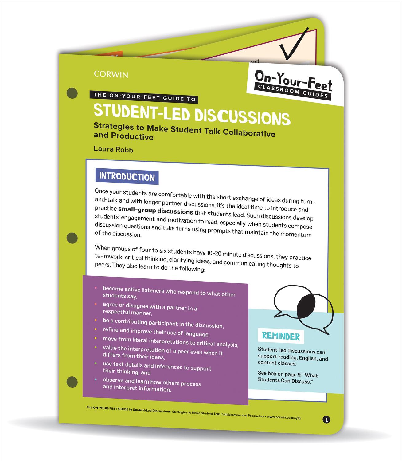 Cover: 9781544382180 | The On-Your-Feet Guide to Student-Led Discussions | Laura J Robb