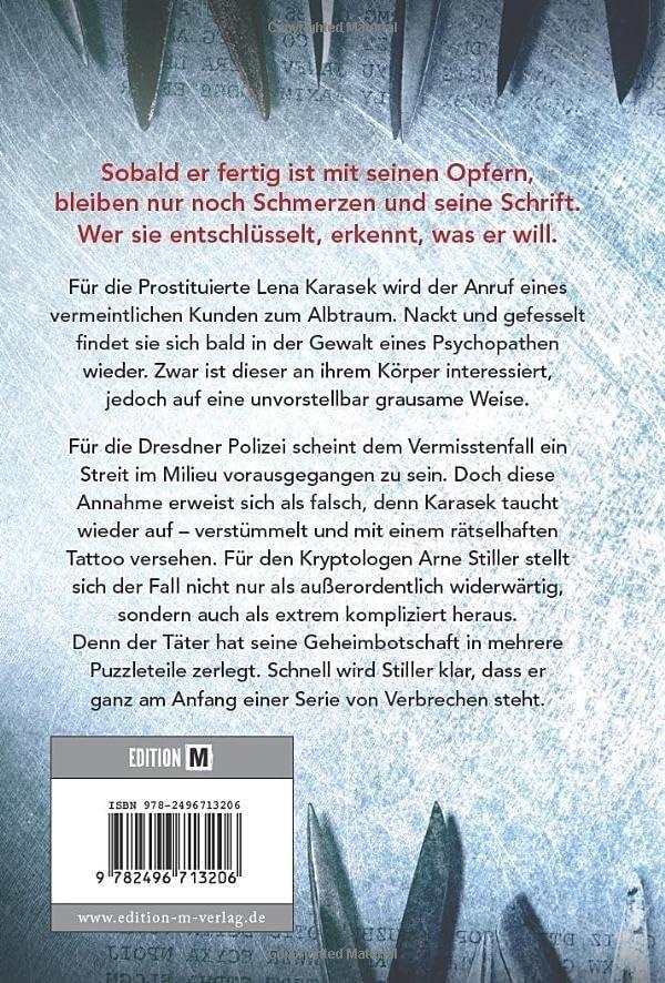 Rückseite: 9782496713206 | Die Schrift | Elias Haller | Taschenbuch | Ein Arne-Stiller-Thriller