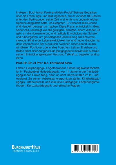 Rückseite: 9783963046100 | Waldorfpädagogik in Krippe und Kita | Ferdinand Klein | Taschenbuch