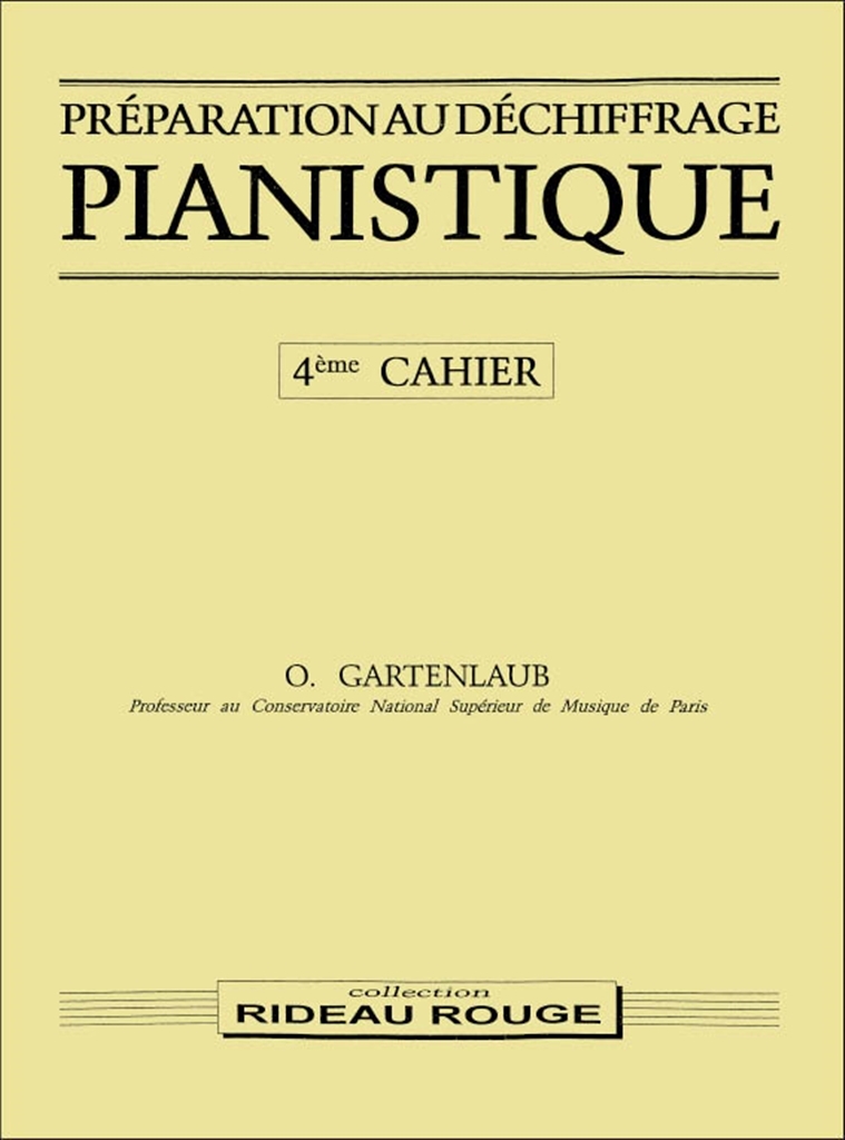 Cover: 9790231103038 | Odette Gartenlaub, Préparation Au Déchiffrage Pianistique - 4...