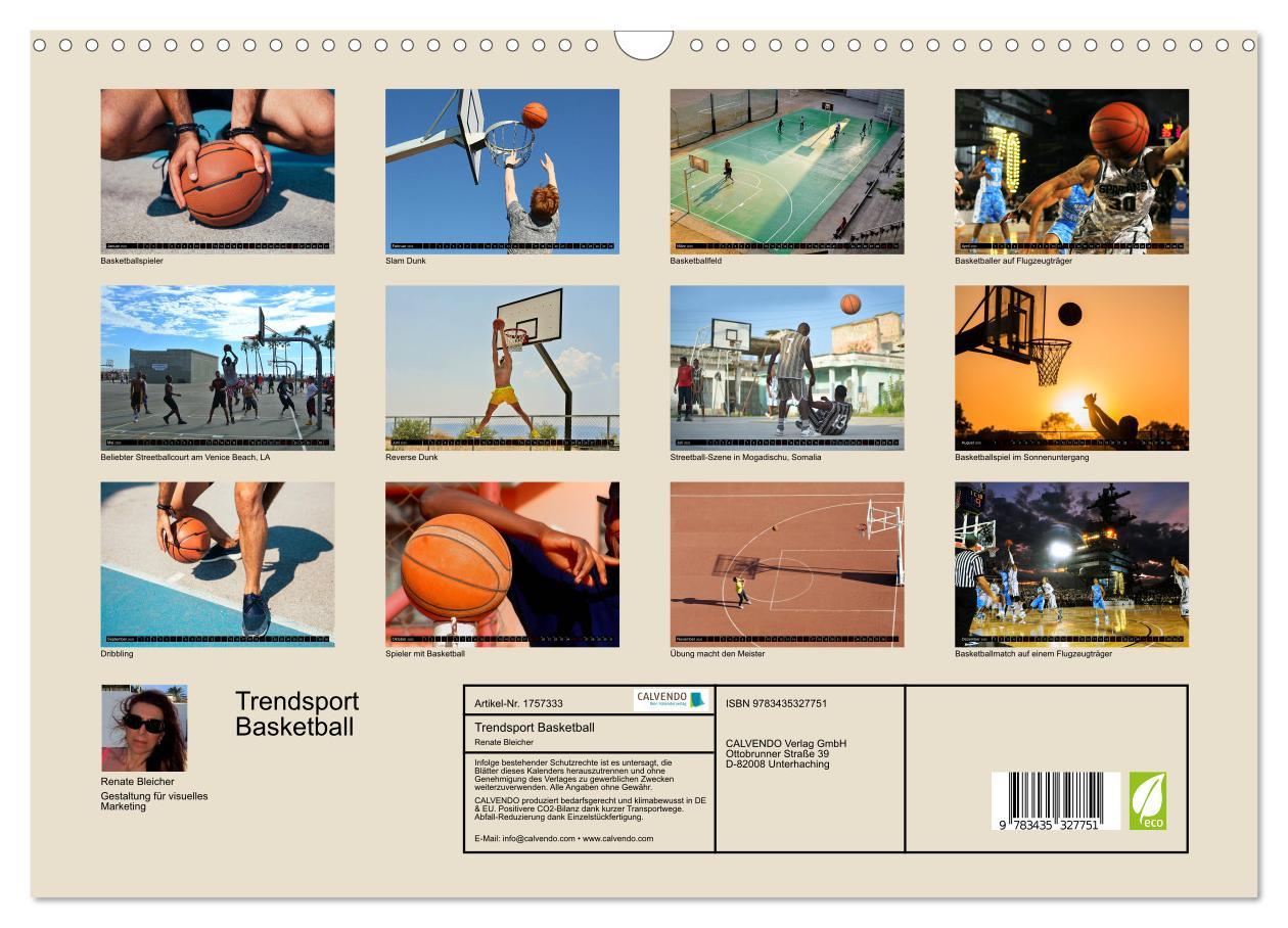 Bild: 9783435327751 | Trendsport Basketball (Wandkalender 2025 DIN A3 quer), CALVENDO...