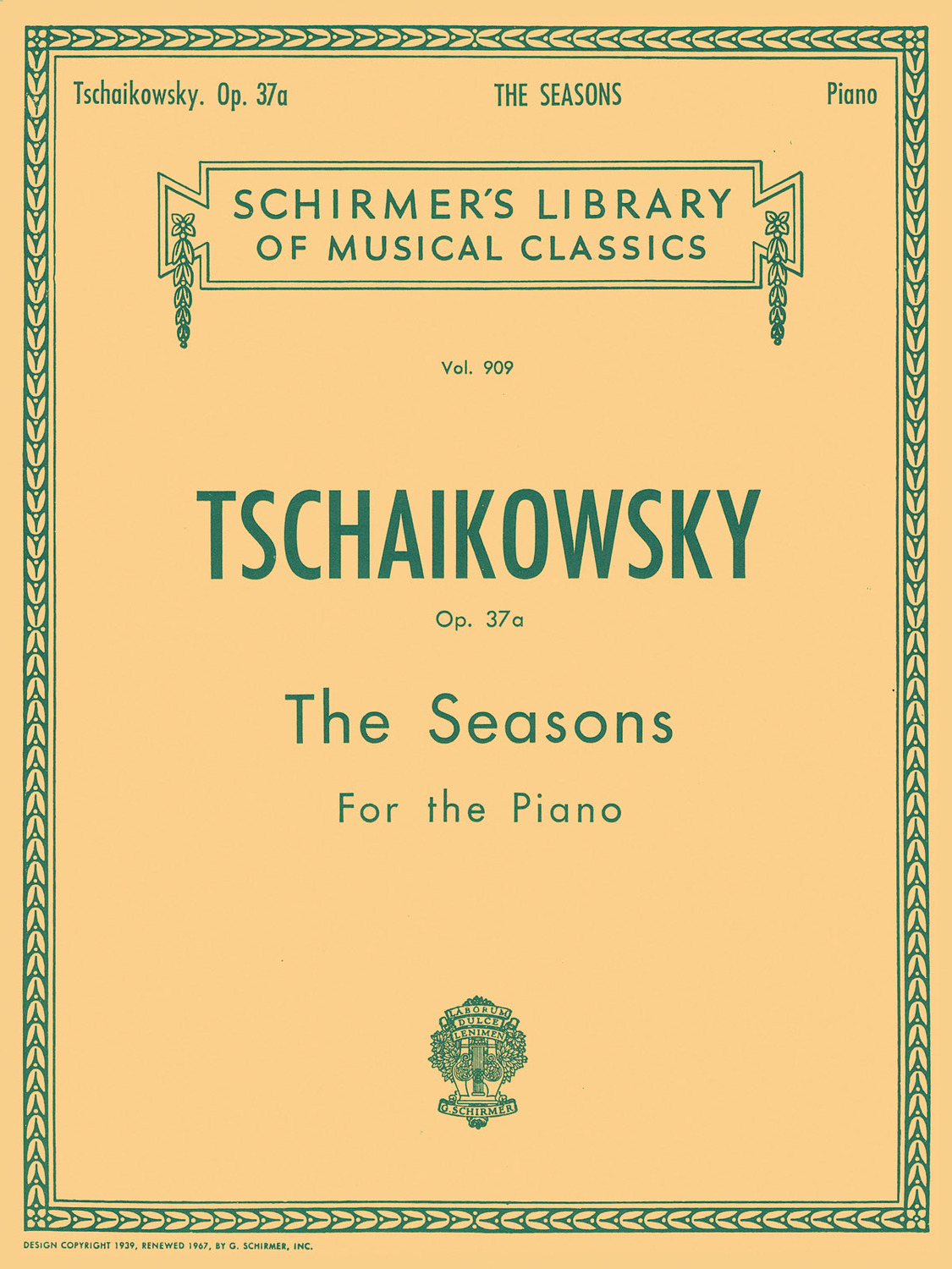 Cover: 73999568806 | Seasons, Op. 37a | Pyotr Ilyich Tchaikovsky | Piano Large Works | Buch