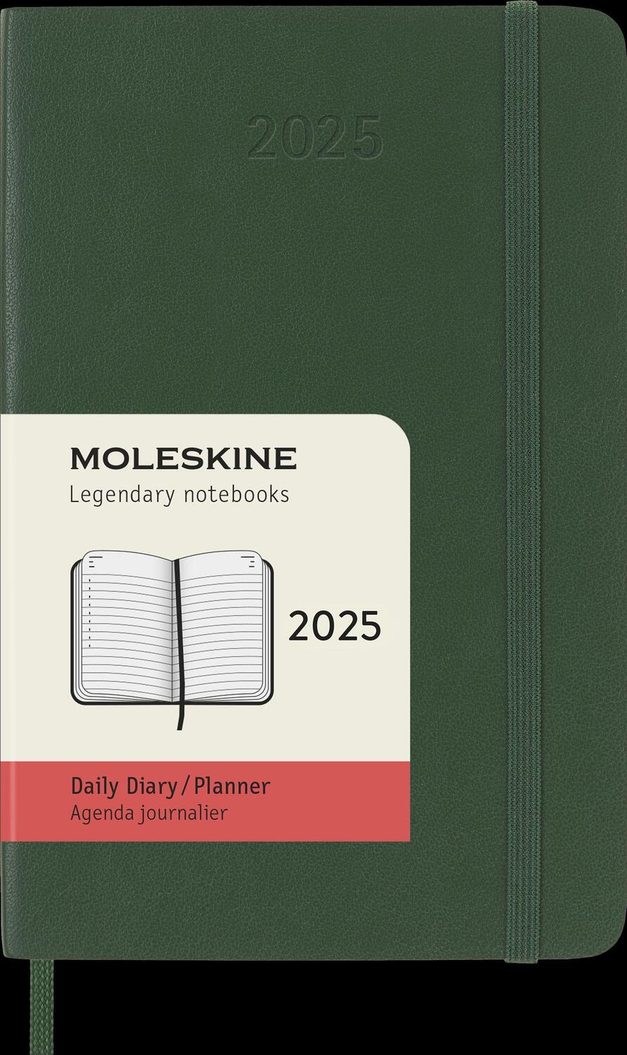 Bild: 8056999270773 | Moleskine 12 Monate Tageskalender 2025, Pocket/A6, 1 Tag = 1 Seite,...