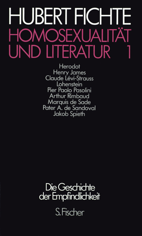 Cover: 9783100207135 | Homosexualität und Literatur. Bd.1 | Polemiken | Hubert Fichte | Buch