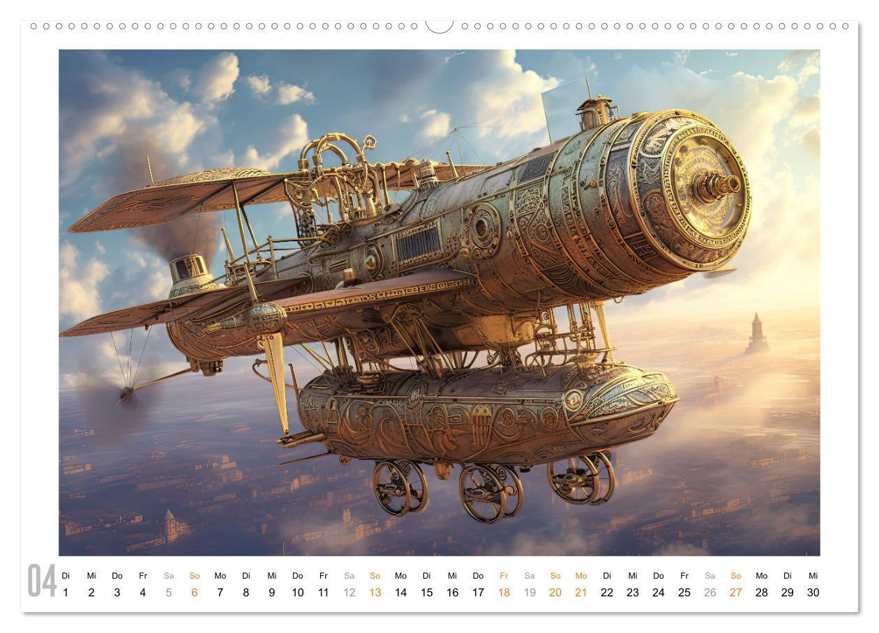 Bild: 9783383900167 | Steampunk Luftfahrt (Wandkalender 2025 DIN A2 quer), CALVENDO...