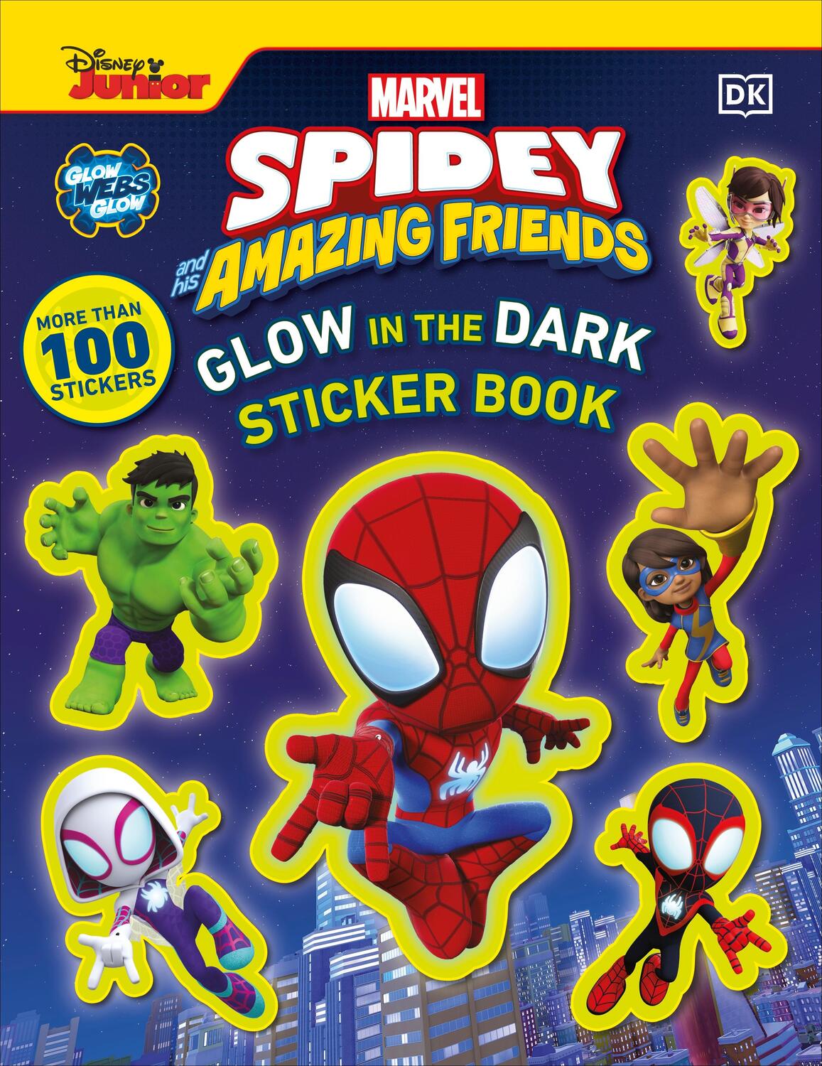 Cover: 9780241659298 | Marvel Spidey and His Amazing Friends Glow in the Dark Sticker Book