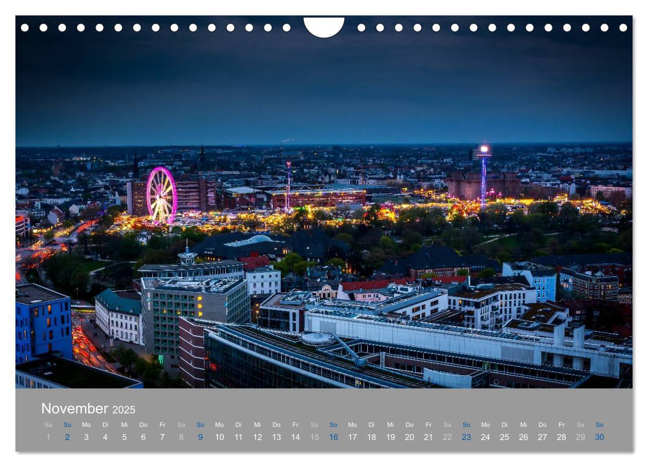 Bild: 9783435662890 | Hamburger Hafen - Im Zauber der Nacht (Wandkalender 2025 DIN A4...