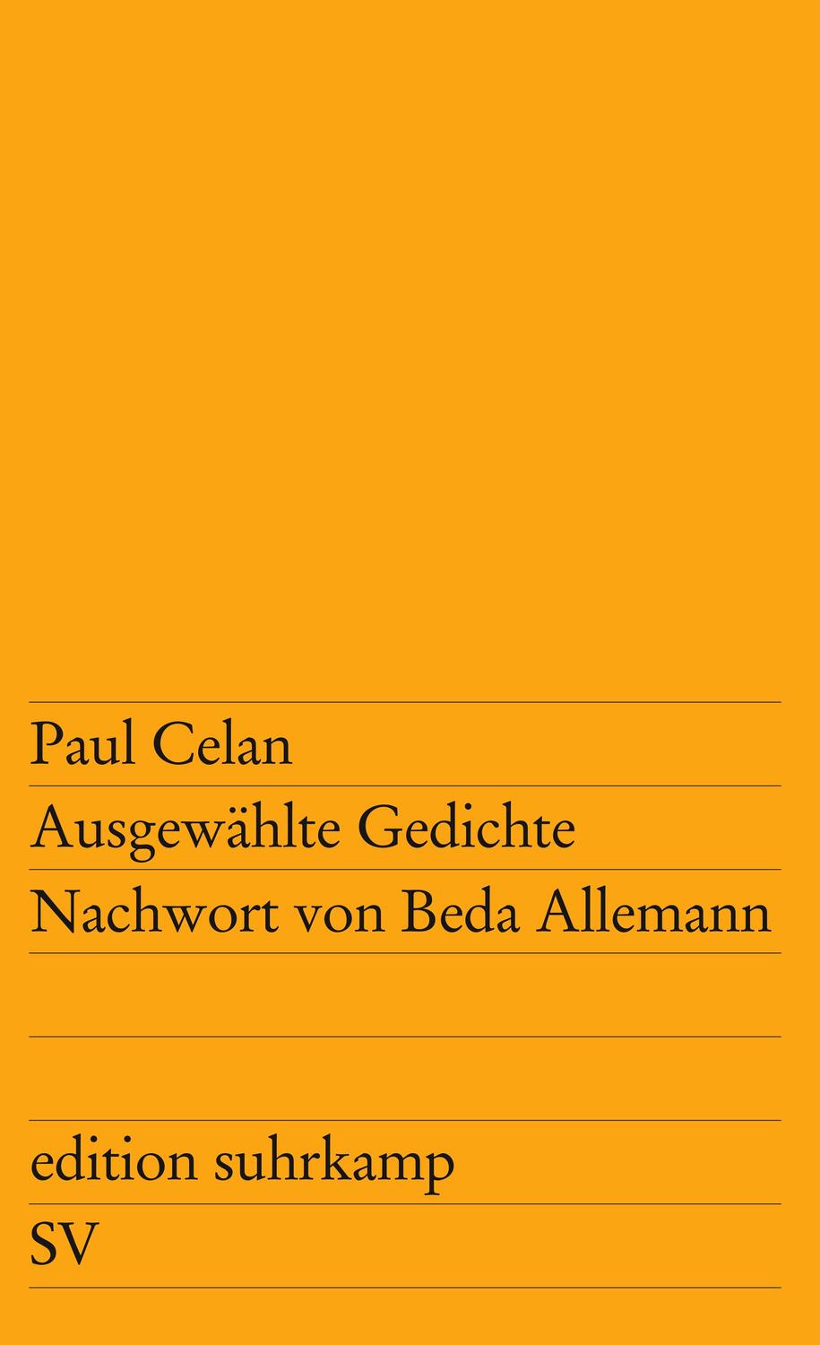 Cover: 9783518102626 | Ausgewählte Gedichte | Zwei Reden | Paul Celan | Taschenbuch | Deutsch